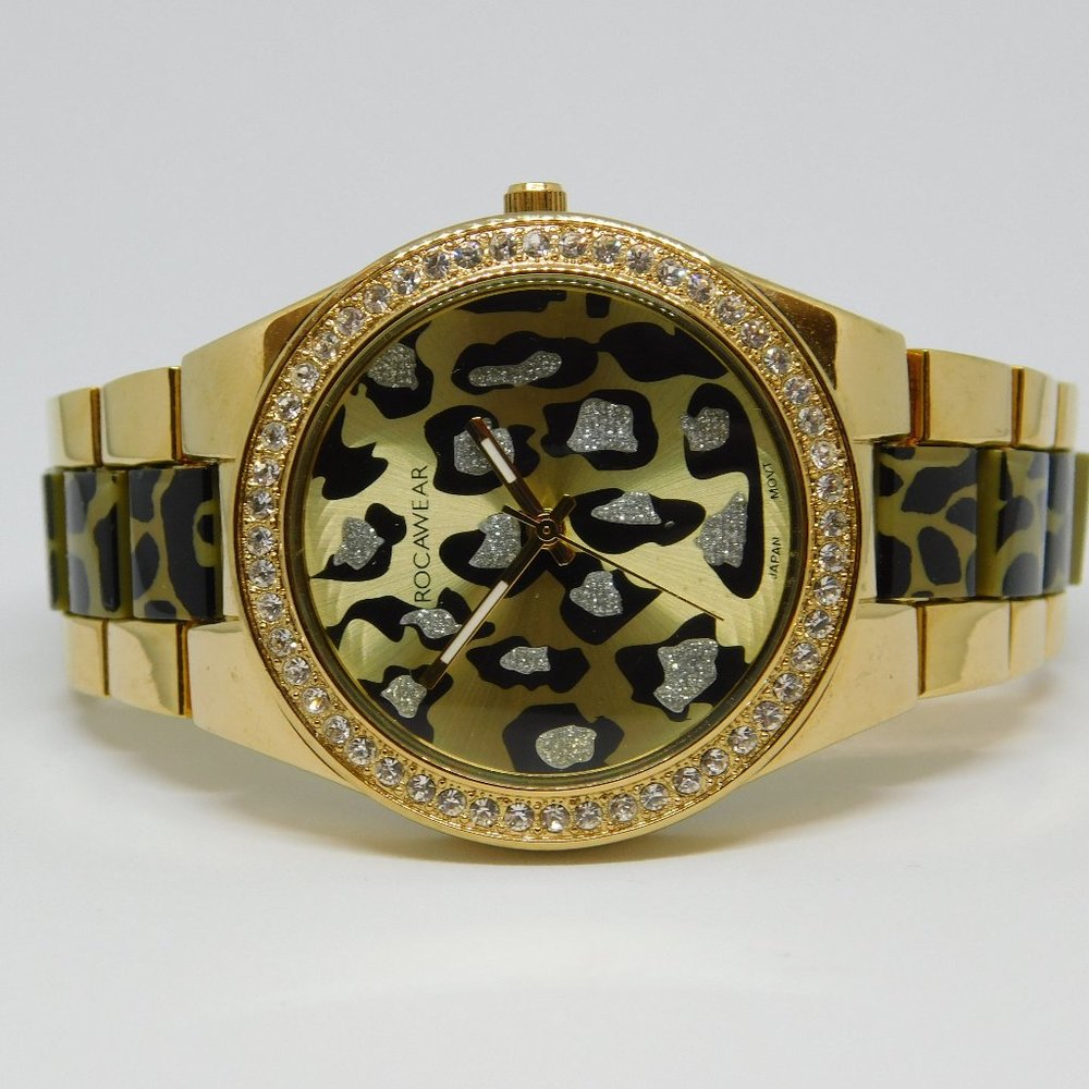Rocawear RL0123 Two Tone Quartz Analog Women's Watch Sz. 6 1/4" New Battery - Picture 1 of 10